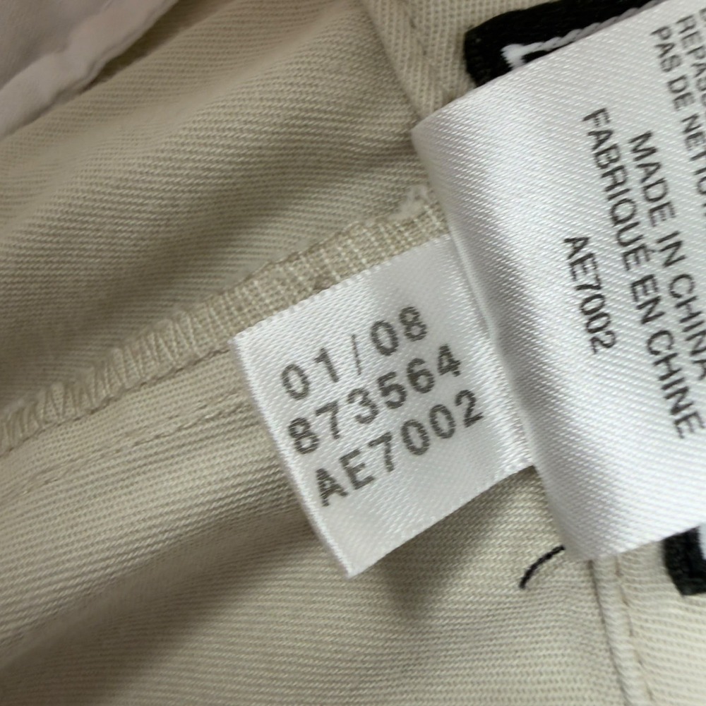 Adidas Stretch Pants Women Size 10 Khaki Beige Zipper Pockets Cotton Chino - Picture 9 of 10